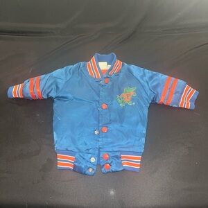 Blue and Orange Kids Satin Bomber Jacket Florida gators vintage rare